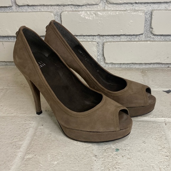 Stuart Weitzman Shoes - Stuart Weitzman Leather Sole Brown Designer Heel